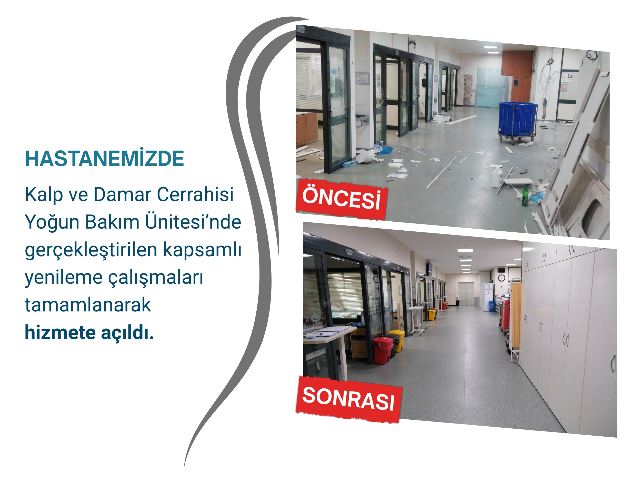 Kalp ve Damar Cerrahisi Yoğun Bakım Ünitesi Yenilendi